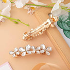 Joez Wonderful Rhinestone Hair Clips, Bridal Hair Accessories for Women, Sparkly Crystal Hair Pins, Fancy Hair Barrettes for Wedding, Bride, Long Hair (White Butterfly, 1 Pcs)