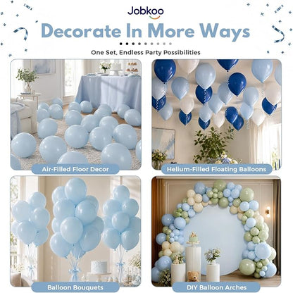 Jobkoo Dusty Blue Balloons 12 Inch - Image 4