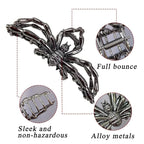 Large Realistic Black Metal Spider Claw Hair Clips - Strong Hold Nonslip Halloween Hair Accessories for Thick and Thin Hair