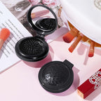 2pcs Folding Travel Mirror Hair Brushes Round Mirror Pocket Hair Brush Portable Mini Pop Up Hair Brushes for Women Girls Wet and Dry Hair (Black)