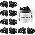 YOHAMA 10 pcs Black Hair Clips Medium Small 1.57 in Octopus Hair Clips 4cm Medium Jaw Clips Durable Strong Grip for Women Girls Thick Hair.