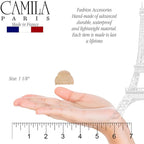 Camila Paris CP3480 French Hair Clip for Women, Set of 2 Small Beige Girls Hair Claw Clips Fashion Durable Hair Accessories for Women, Luxury Ladies Strong Hold No Slip Grip Clamp, Made in France
