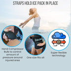 The Coldest Hip Ice Pack - Stiff Back & Hip Compression Wrap w/Coldest Webbing Technology for Faster Recovery - Reusable Ice Packs for Injuries, Inflammation, Swelling, Surgery Arthritis & More
