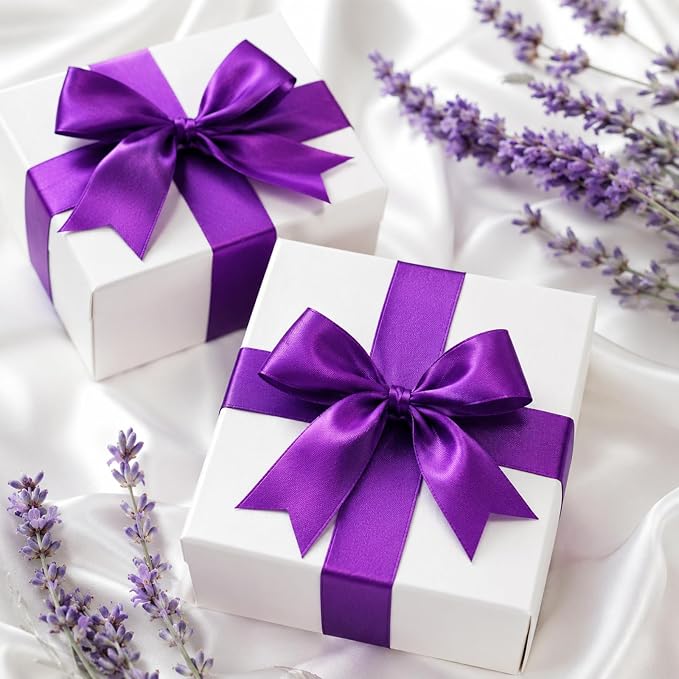 KINGLAKE Purple Satin Ribbon - Image 4