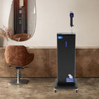 Nano Mist Hair Steamer, 1300W Multifunctional Professional Micro Mist Hair Processor w/ 360°Swivel Wheels & Control Panel,9-Gear Adjustable High Sealing Steamer for Hair Deep Care Repair Salon Spa