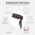 Men Women Sports Sweat Bands, Boho Style Elastic Hair Band for Running Travel Spa, Novelty Space Galaxy Ice Cream Cake Black Headdress Head Accessories