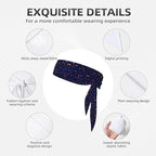 Boys Girls Space Galaxy Zodiac Star Constellation Print Sports Sweat Band Multi Style Lovely Head Ribbon Headdress for Sports Athletic Spa