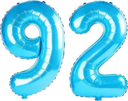 40 Inch Number 92 Balloons for 92nd Birthday Party Decorations, 0-100 Jewelry by FOBELEC