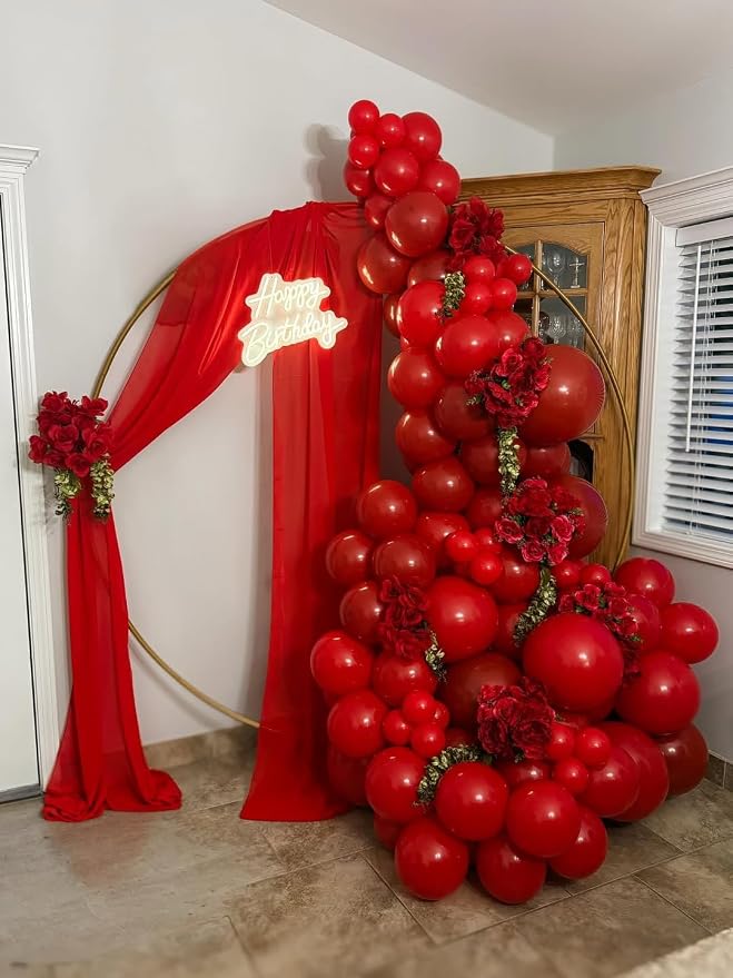 KBZVNAF Burgundy Latex Party Balloons 50 Pack 12 inch | Dark Red Helium Matte - Image 5