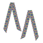 Headband Head Hairband for Women Girls Lady, Fashion Multi Style Neck Scarf Running Workout Sweat Band Headbands NecHairband Neck Sash Hair Decor, Colorful Tie Dye Art