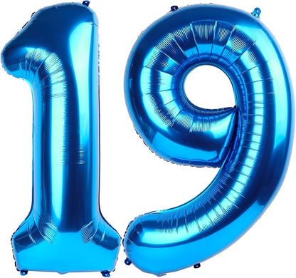 Number Balloons 19 Balloon Dark Blue by Enyeopd