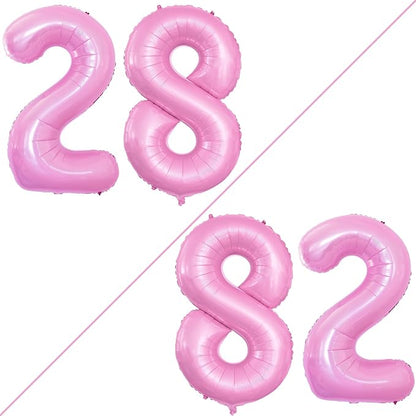 Number 28 Balloons for 28th Birthday Party Decorations, 42 Inch Jumbo Foil - Image 2
