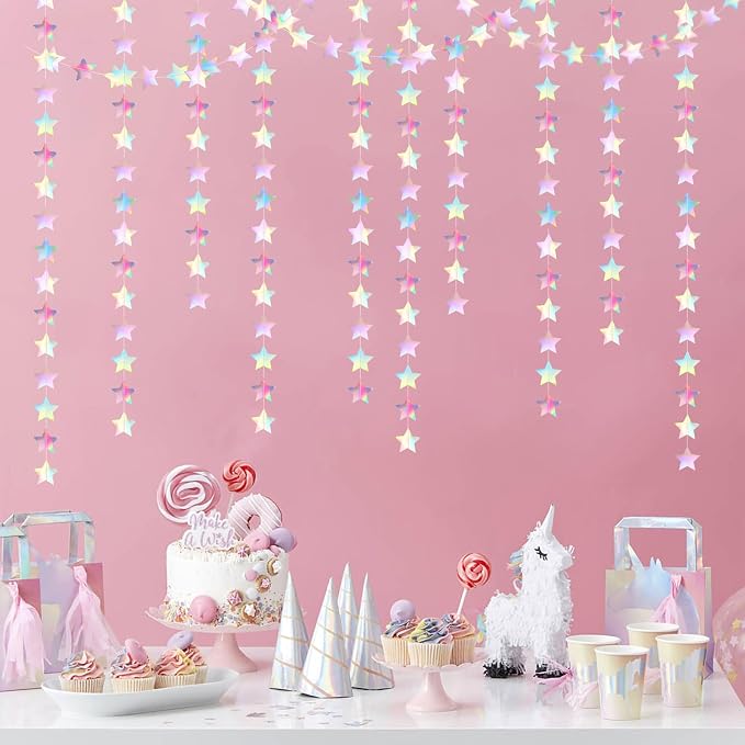Iridescent Disco-Holographic Party-Decorations Christmas Garland - 62ft Twinkle - Image 7