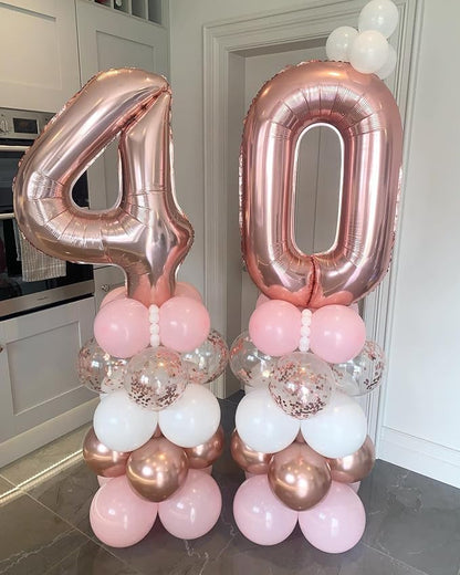 40 Inch Rose Gold 14 Number Balloons Giant Jumbo Huge 14 41 Foil Mylar Helium - Image 7