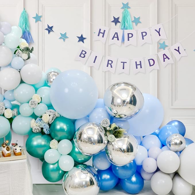 14pcs Silver Foil Balloons Mylar Metallic 22in 15in 10in Different Sizes Large - Image 4