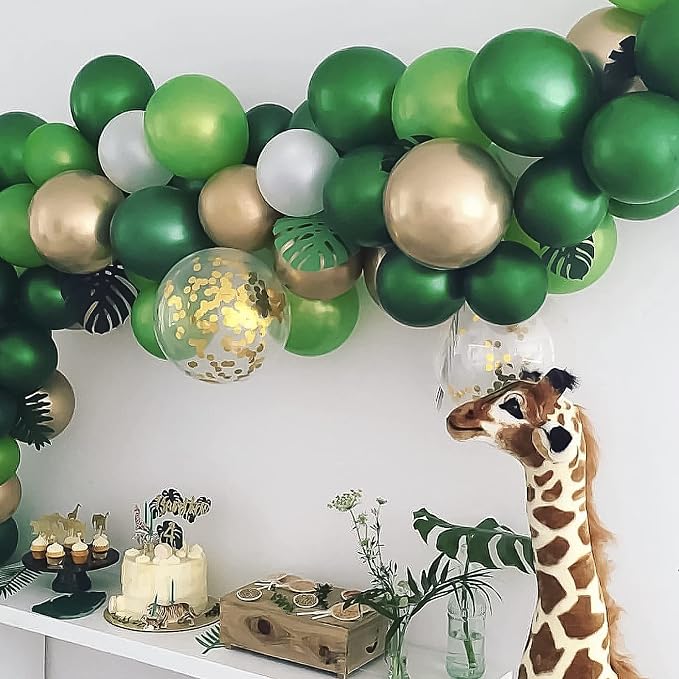 RUBFAC Dark Green Balloons Different Size Balloon Arch Kit 129pcs | Emerald - Image 6