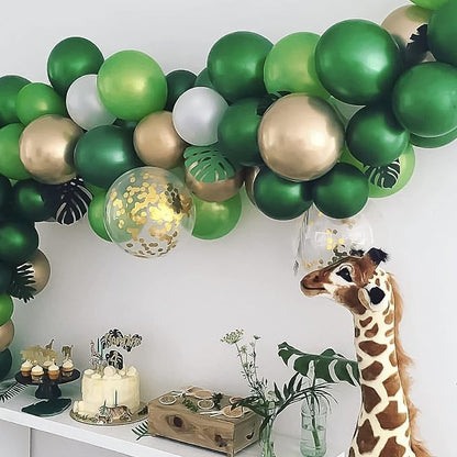 RUBFAC Dark Green Balloons Different Size Balloon Arch Kit 129pcs | Emerald - Image 6