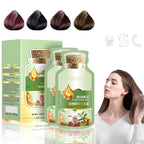 Natural Plant Hair Dye, New Botanical Bubble Hair Dye 20ml 10Packs/Box, Chestnut Brown, Pure Plant Extract for Grey Hair Color Bubble Dye, Color Conditioner Shampoo