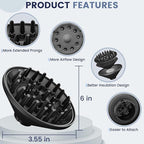 Large Diffuser Attachment for Shark SpeedStyle Hair Dryer, Upgraded Bigger Diffuser for Shark Speed Style Pro/Pro Flex, Dryer Faster and Define Curls Hair, Black