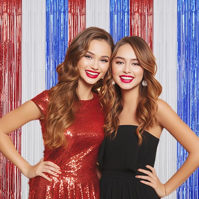 DECOCKRAT 2 Pack Foil Fringe Backdrop - Image 5
