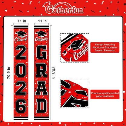 2026 Graduation Decorations, Congrats Grad Banner Backdrop - Image 2
