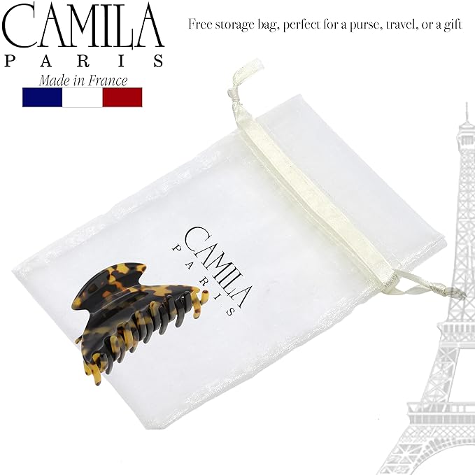 Camila Paris CP2465 French Hair Clip for Women Thick Hair for Long Curly Wavy Hair, Handmade Tokyo, Girls Hair Claw Clips, Durable Styling Big Claw Clip for Thick Hair, Strong Hold Grip Made in France