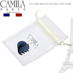 Camila Paris CP3269 French Hair Clip for Women, Small Handmade Blue, Girls Hair Claw Clips Jaw Fashion Durable and Styling Hair Accessories for Women, Strong Hold No Slip Grip, Made in France