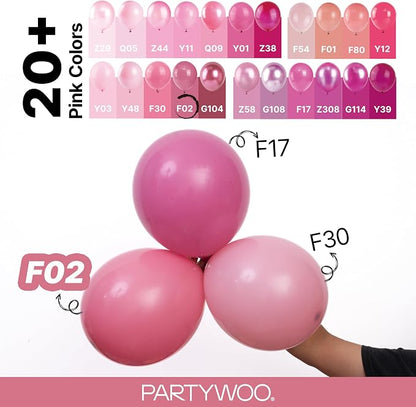 PartyWoo Mauve Dusty Balloons 100pcs Pink Rose Color 18 12 10 5 Inch | Balloons - Image 4