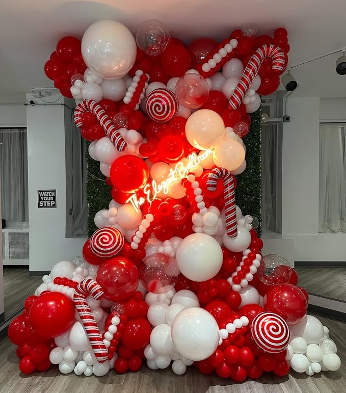 KBZVNAF Red and White Latex Balloons 60 Pack 12 inch | Red White Confetti Party - Image 4