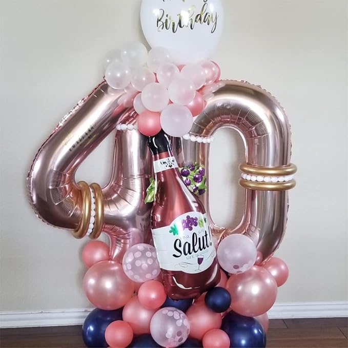 40 Inch Rose Gold Number 4 Balloon - Image 3