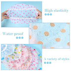 Pengxiaomei 6 Pcs Shower Cap, Hair Cap Reusable Waterproof Shower Caps for Women Men Kids