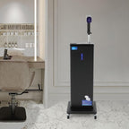 Nano Mist Hair Steamer with Negative Ion & Blue Light, 1300W Professional Standing Hair Steamer Machine for Deep Conditioning, 9 Steam Levels & 800ml Tank, Rolling Hair Care Steamer for Salon & Home