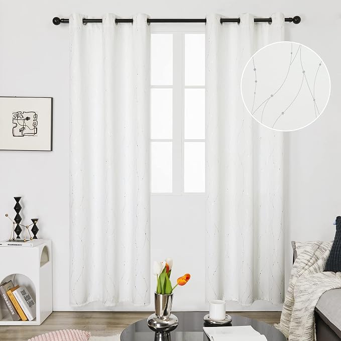 Deconovo Living Room Curtains 84 Inches Long, Thermal Insulated, Room Darkening - Image 2