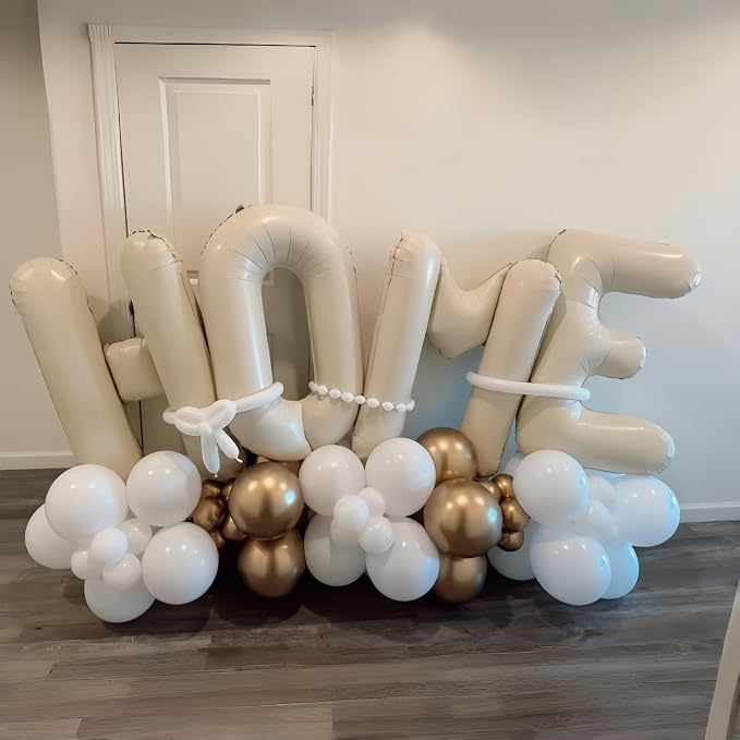 40 Inch Beige HOME Balloon for Housewarming Party Decorations, Large Cream New - Image 5