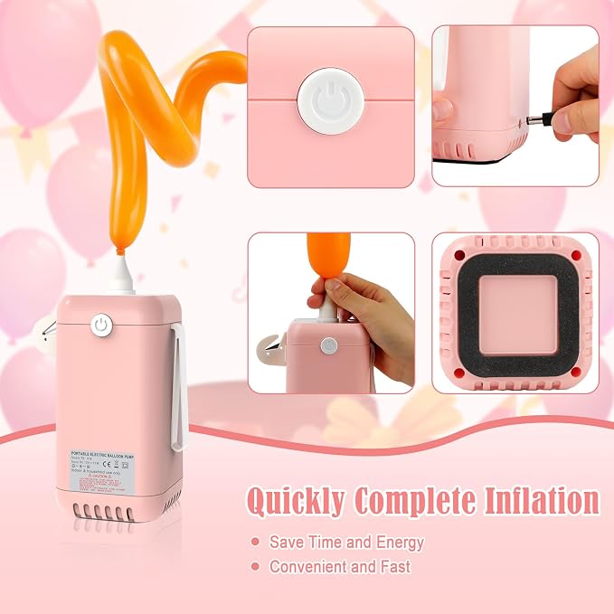 Ball Pump Balloon Pumps Electric, Balloon Pump Portable Long Animal Balloon Pump - Image 3