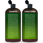 Tea Tree & Eucalyptus Shampoo and Conditioner Set – Clarifying & Scalp Care Formula with Activated Charcoal, Biotin & Keratin – Sulfate-Free, Made in USA - 16 fl oz x 2