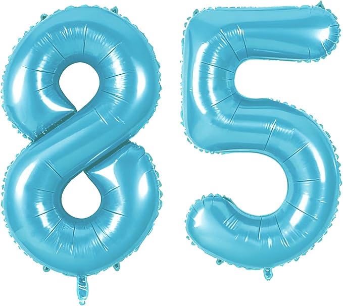 Number 85 Balloons for 85th Birthday Party Decorations, 0-100 Large No.85 by Joycard