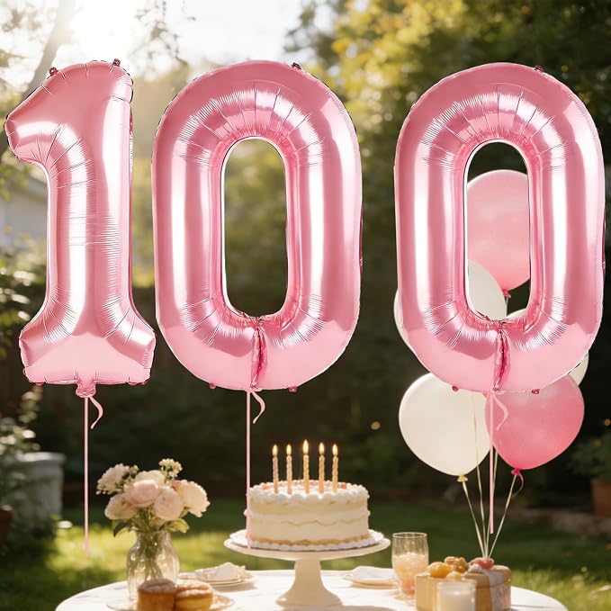 40 Inch Number 100 Balloons for 100th Birthday Party Decorations, 0-100 Jewelry - Image 3