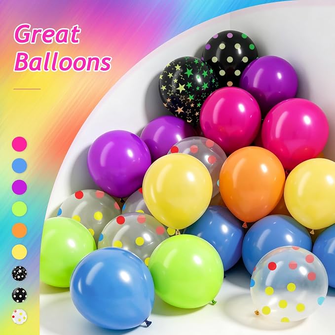 131pcs Neon Balloon Arch Kit - Image 4
