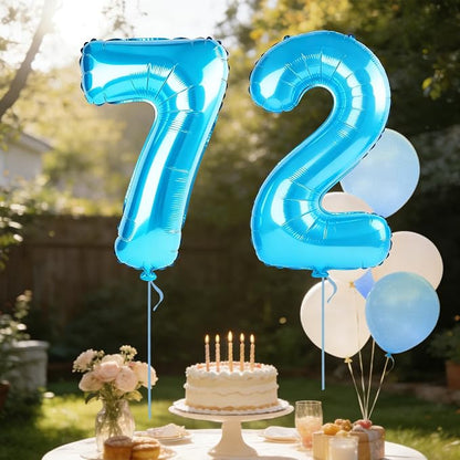 40 Inch Number 72 Balloons for 72nd Birthday Party Decorations, 0-100 Jewelry - Image 3