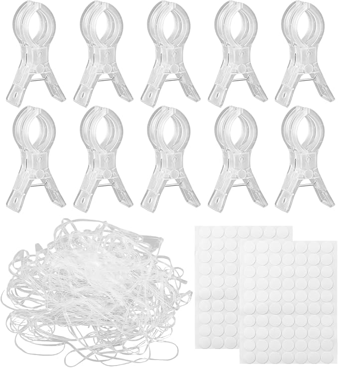 10 Pack Balloon Arch Clips, 3.5" Plastic Transparent Backdrop Clamps | 300 Pcs - Image 9