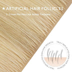 WENNALIFE Invisi Edge Tape in Hair Extensions Human Hair, 24 Inch 30g 10pcs Light Blonde Highlighted Golden Blonde Invisible Luxury Remy Hair Extensions Natural Seamless Injected Straight Extensiones