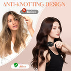 2pcs Mini Hair Brush with Mirror, Compact Air-Cushion Styling Foldable Brush, Tangle-Free Portable Design Lightweight Travel Brush for Women
