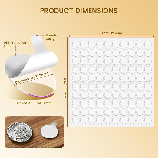 300Pcs Double Sided Adhesive Dots, Removable Clear Dots Sticky Tack, Waterproof - Image 2