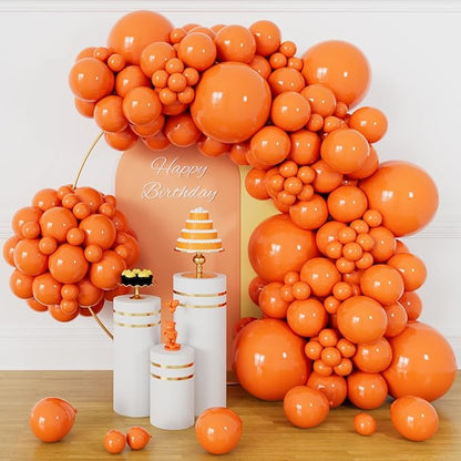 134Pcs Orange Balloons Different Sizes 5 10 12 18 Inch Orange Balloon Garland by KUULBELAballoons