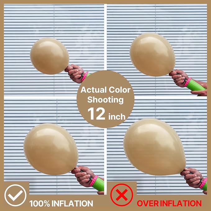 PartyWoo Cream Balloons 50pcs Beige Ivory Nude Neutral Boho Fall Color | 12 - Image 4
