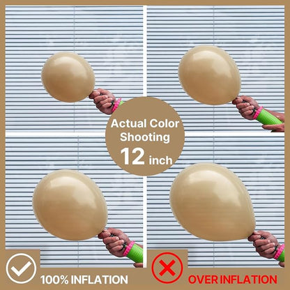 PartyWoo Cream Balloons 50pcs Beige Ivory Nude Neutral Boho Fall Color | 12 - Image 4