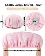YIZIJIZI 2 Pieces Heat Cap for Deep Conditioning, Conditioning Cap Made of Aluminum Foil for Home and Salon Use, Hair Dyeing（pink）