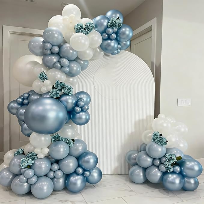 Dusty Blue Balloon Arch Kit, Wedding Decorations - Image 6