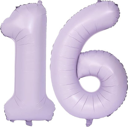 40 In Matte Purple Number Balloons Helium Foil Mylar Balloon Digital 16 | by Exquisitehighqualitypartydecorationstomeetyoureveryneed%EF%BC%81